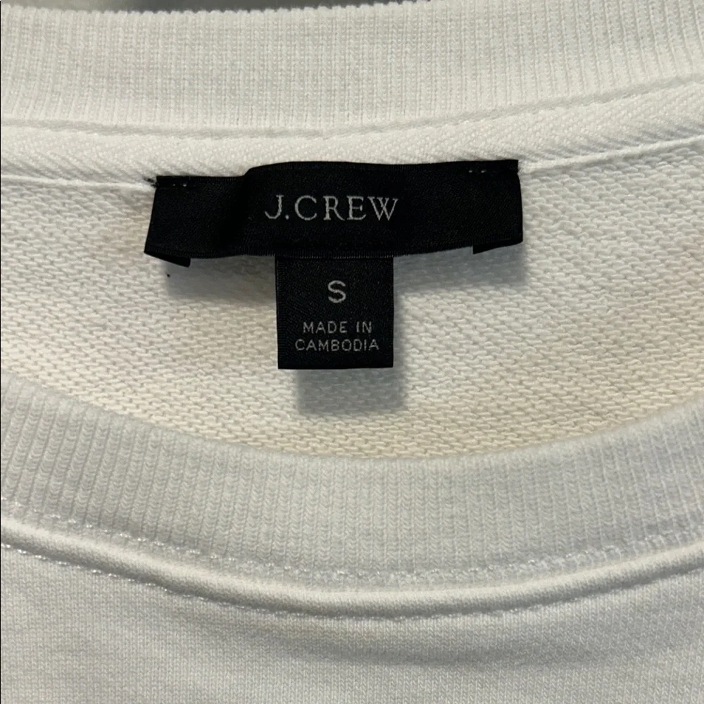 J. Crew Classic White Crew Neck Sweater